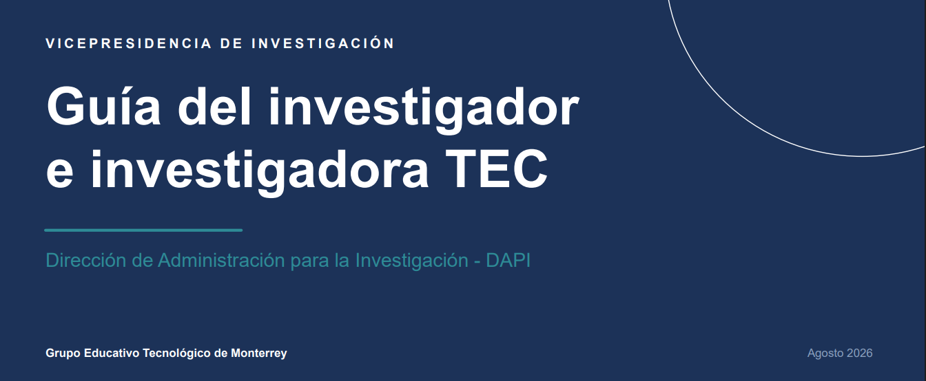 Guía Investigador e Investigadora Tec